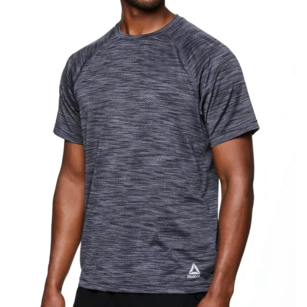 Reebok Men's Active Push Press Short Sleeve Training Tee,Size XL